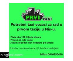 Potrebni taxi vozaci u Nisu